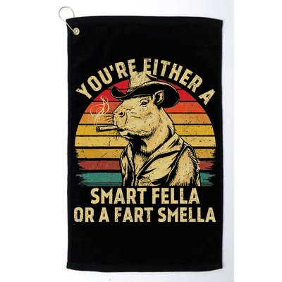 YouRe Either A Smart Fella Or A Fart Smella Golf Towel