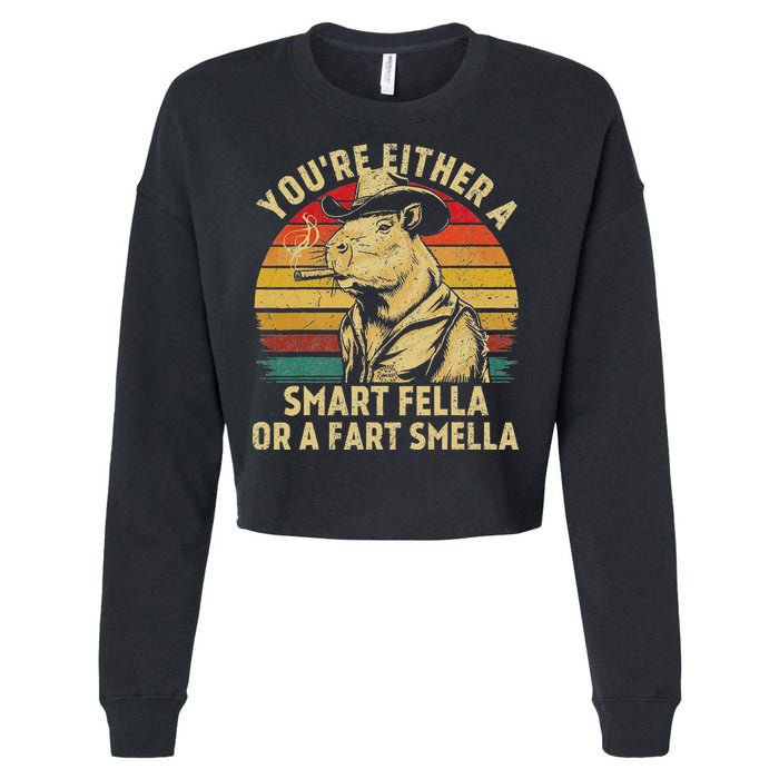 YouRe Either A Smart Fella Or A Fart Smella Cropped Pullover Crew