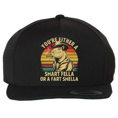 YouRe Either A Smart Fella Or A Fart Smella Wool Snapback Cap