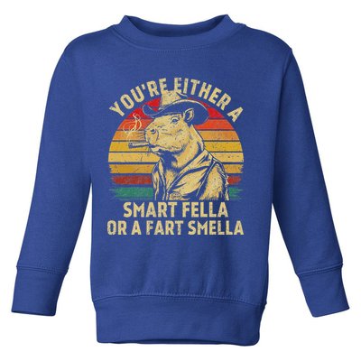 YouRe Either A Smart Fella Or A Fart Smella Toddler Sweatshirt