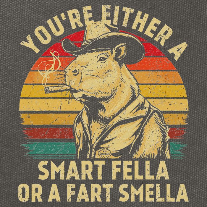 YouRe Either A Smart Fella Or A Fart Smella Cotton Canvas Backpack