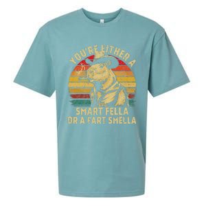 YouRe Either A Smart Fella Or A Fart Smella Sueded Cloud Jersey T-Shirt