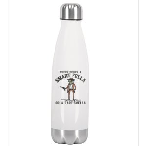 YouRe Either A Smart Fella Or A Fart Smella Funny Frog Stainless Steel Insulated Water Bottle