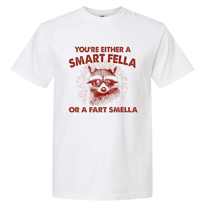 YouRe Either A Smart Fella Or Fart Smella Raccoon Garment-Dyed Heavyweight T-Shirt