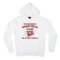 YouRe Either A Smart Fella Or Fart Smella Raccoon Hoodie