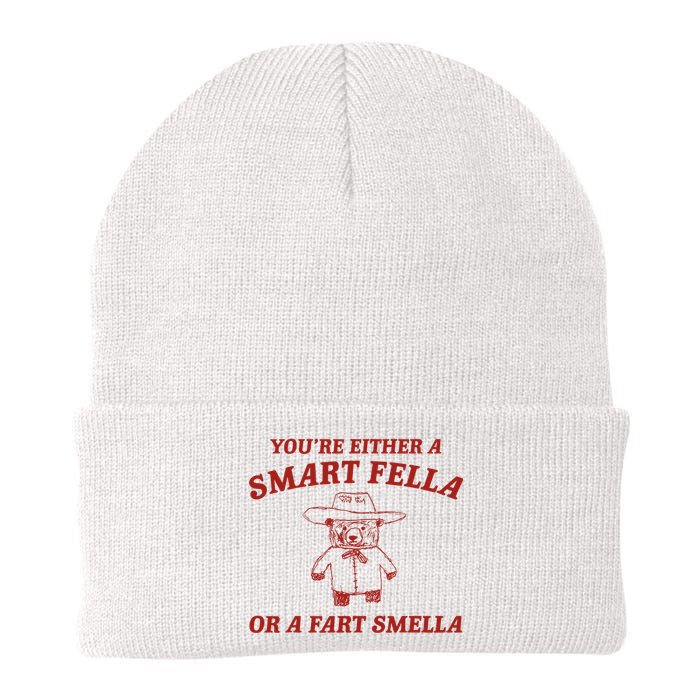 YouRe Either A Smart Fella Or A Fart Smella Knit Cap Winter Beanie