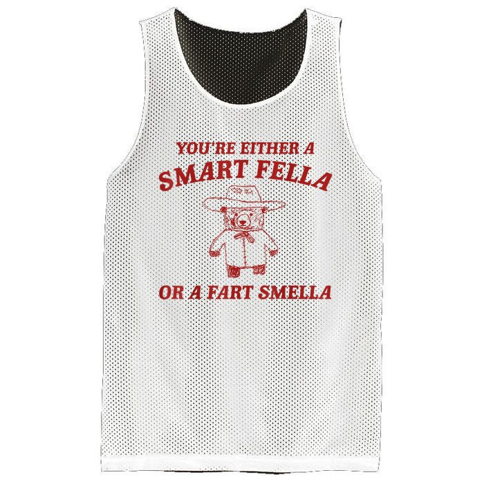 YouRe Either A Smart Fella Or A Fart Smella Mesh Reversible Basketball Jersey Tank