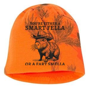 YouRe Either A Smart Fella Or A Fart Smella Funny Sarcastic Kati - Camo Knit Beanie