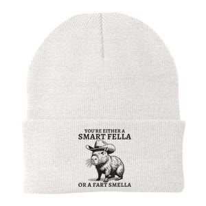 YouRe Either A Smart Fella Or A Fart Smella Funny Sarcastic Knit Cap Winter Beanie