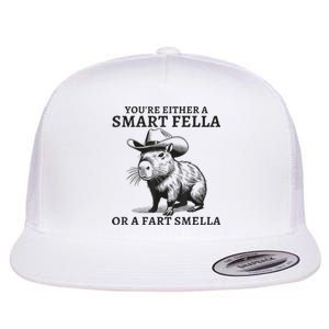 YouRe Either A Smart Fella Or A Fart Smella Funny Sarcastic Flat Bill Trucker Hat