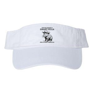 YouRe Either A Smart Fella Or A Fart Smella Funny Sarcastic Valucap Bio-Washed Visor