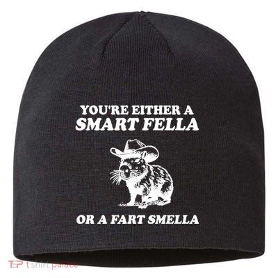 Youre Either A Smart Fella Or A Fart Smella Funny Sustainable Beanie