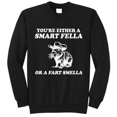 Youre Either A Smart Fella Or A Fart Smella Funny Tall Sweatshirt