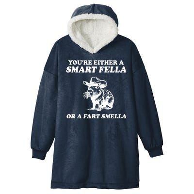 Youre Either A Smart Fella Or A Fart Smella Funny Hooded Wearable Blanket