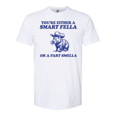 Youre Either A Smart Fella Or A Fart Smella Funny Softstyle CVC T-Shirt