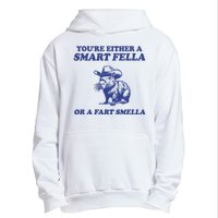 Youre Either A Smart Fella Or A Fart Smella Funny Urban Pullover Hoodie