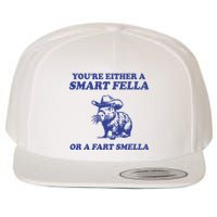 Youre Either A Smart Fella Or A Fart Smella Funny Wool Snapback Cap