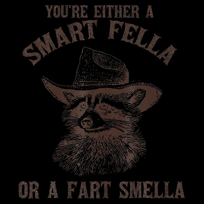 YouRe Either A Smart Fella Or A Fart Smella Funny Raccoon 16 in Basic Backpack
