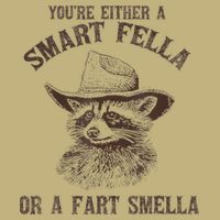 YouRe Either A Smart Fella Or A Fart Smella Funny Raccoon T-Shirt