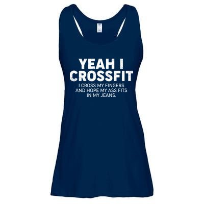 Yeah I Crossfit Funny Meme Ladies Essential Flowy Tank