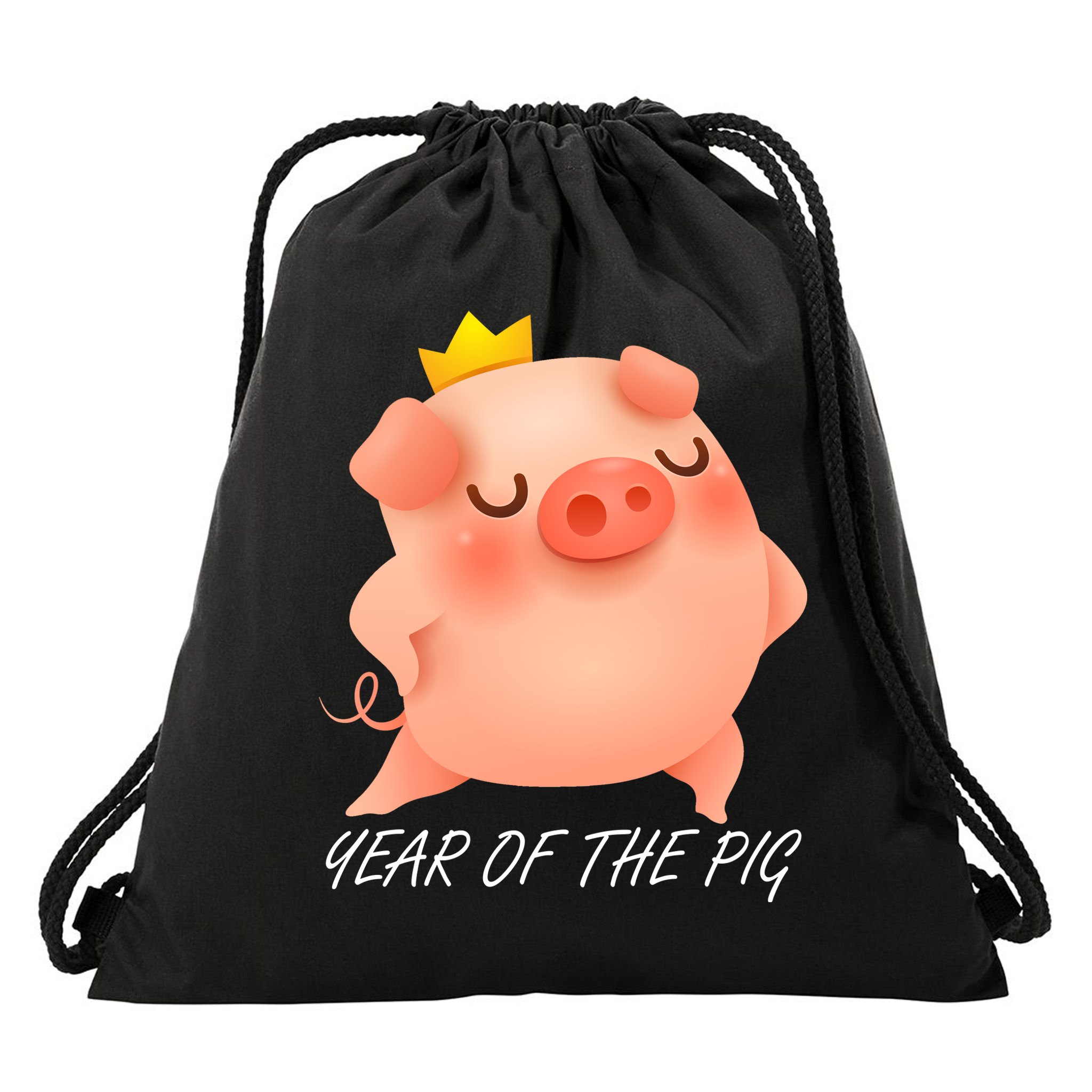 Year Of The Pig Chinese Zodiac Drawstring Bag