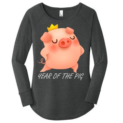 Year Of The Pig Chinese Zodiac Women's Perfect Tri Tunic Long Sleeve Shirt