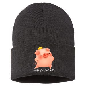 Year Of The Pig Chinese Zodiac Sustainable Knit Beanie