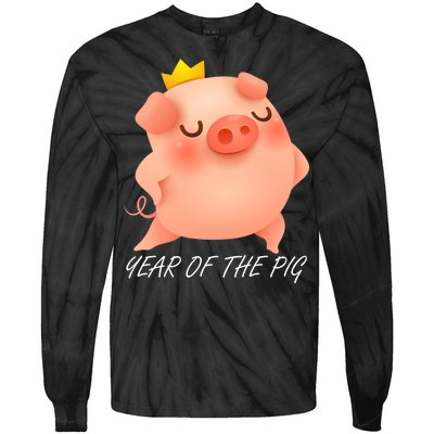 Year Of The Pig Chinese Zodiac Tie-Dye Long Sleeve Shirt