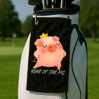 Year Of The Pig Chinese Zodiac Golf Towel