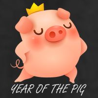 Year Of The Pig Chinese Zodiac Golf Towel