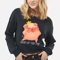 Year Of The Pig Chinese Zodiac Cropped Pullover Crew