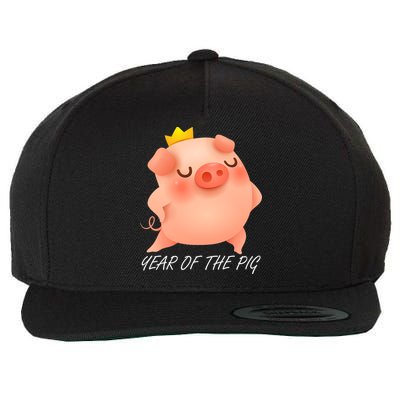 Year Of The Pig Chinese Zodiac Wool Snapback Cap