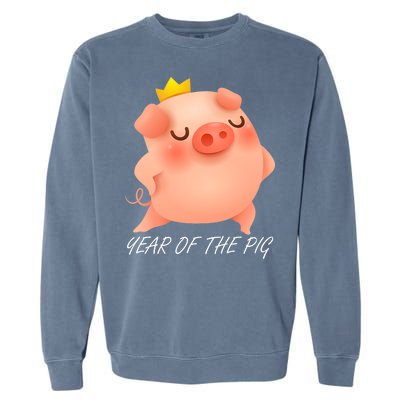 Year Of The Pig Chinese Zodiac Garment-Dyed Sweatshirt