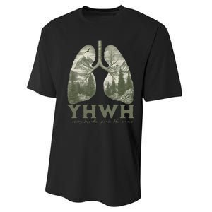 Yhwh Every Breath Speaks His Name Performance Sprint T-Shirt