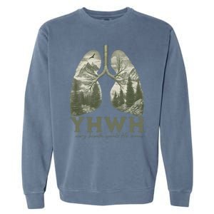 Yhwh Every Breath Speaks His Name Garment-Dyed Sweatshirt