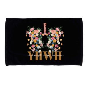 Yhwh Every Breath Speaks His Name Floral Lungs Christian Microfiber Hand Towel