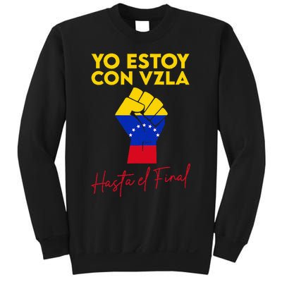 Yo Estoy Con Venezuela Hasta El Final Venezuela Libre Fist Sweatshirt