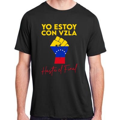 Yo Estoy Con Venezuela Hasta El Final Venezuela Libre Fist Adult ChromaSoft Performance T-Shirt