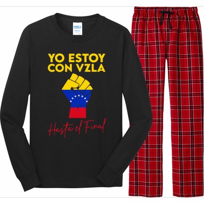 Yo Estoy Con Venezuela Hasta El Final Venezuela Libre Fist Long Sleeve Pajama Set