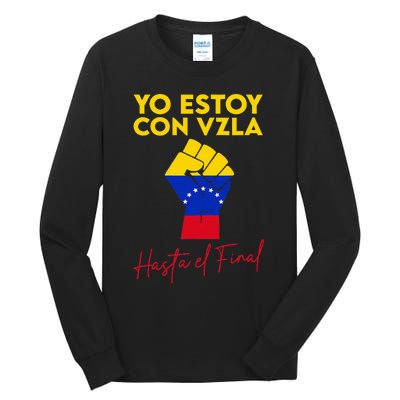 Yo Estoy Con Venezuela Hasta El Final Venezuela Libre Fist Tall Long Sleeve T-Shirt