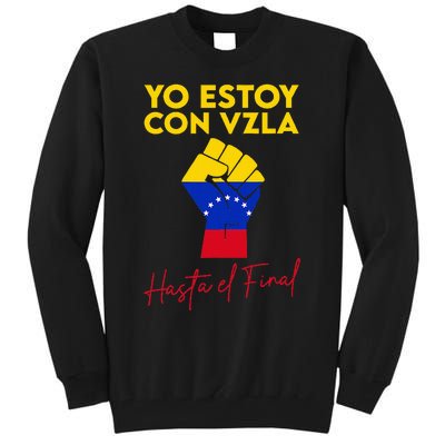 Yo Estoy Con Venezuela Hasta El Final Venezuela Libre Fist Tall Sweatshirt