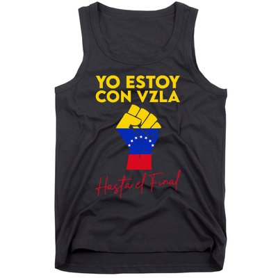 Yo Estoy Con Venezuela Hasta El Final Venezuela Libre Fist Tank Top