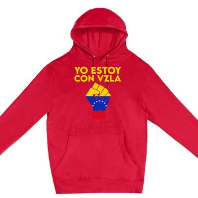 Yo Estoy Con Venezuela Hasta El Final Venezuela Libre Fist Premium Pullover Hoodie