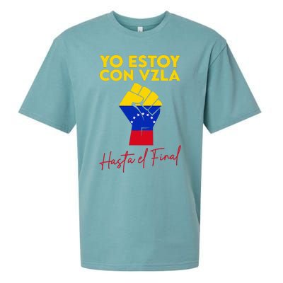 Yo Estoy Con Venezuela Hasta El Final Venezuela Libre Fist Sueded Cloud Jersey T-Shirt