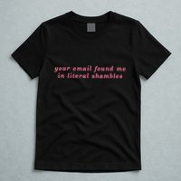 Your Email Found Me In Literal Shambles Funny Joke T-Shirt