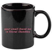 Your Email Found Me In Literal Shambles Funny Joke 11oz C Handle Ceramic Mug