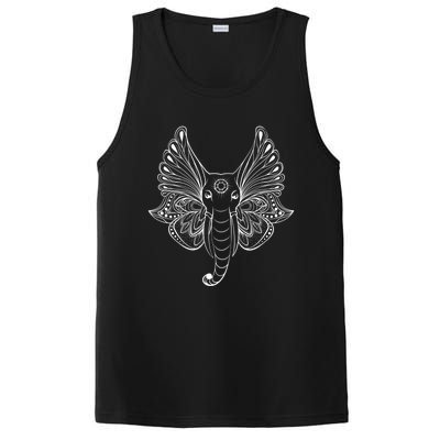 Yoga Elephant Geometric Indian Buddha Yogi Gift Cute Gift PosiCharge Competitor Tank