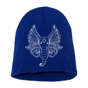 Yoga Elephant Geometric Indian Buddha Yogi Gift Cute Gift Short Acrylic Beanie