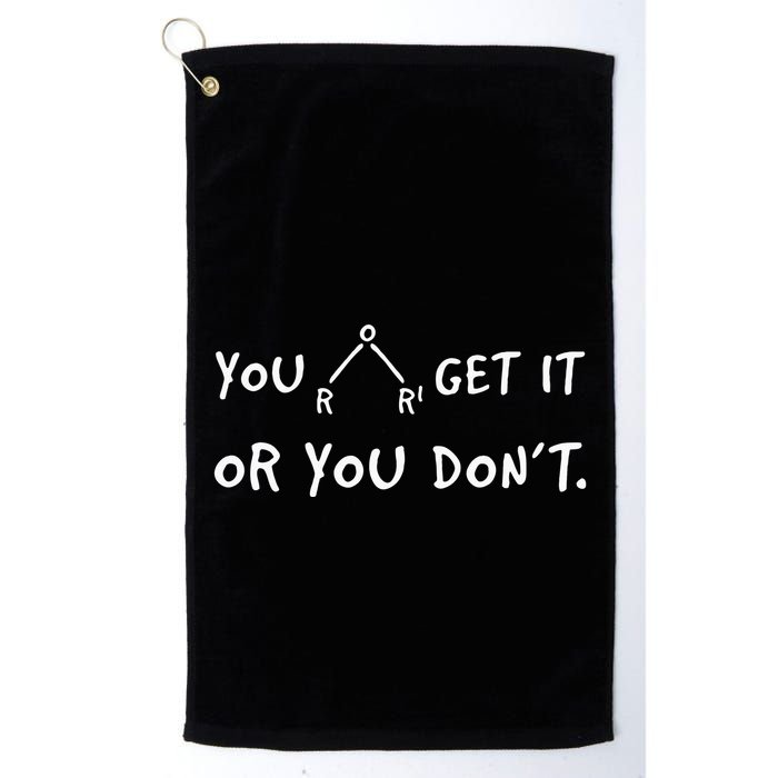 You Either Get Or You Don´t Funny Chemistry Pun Saying Golf Towel