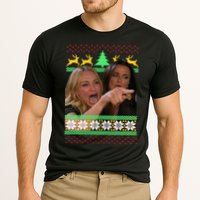 Yelling At A Cat Ugly Christmas Sweater Meme Cooling Performance Crew T-Shirt